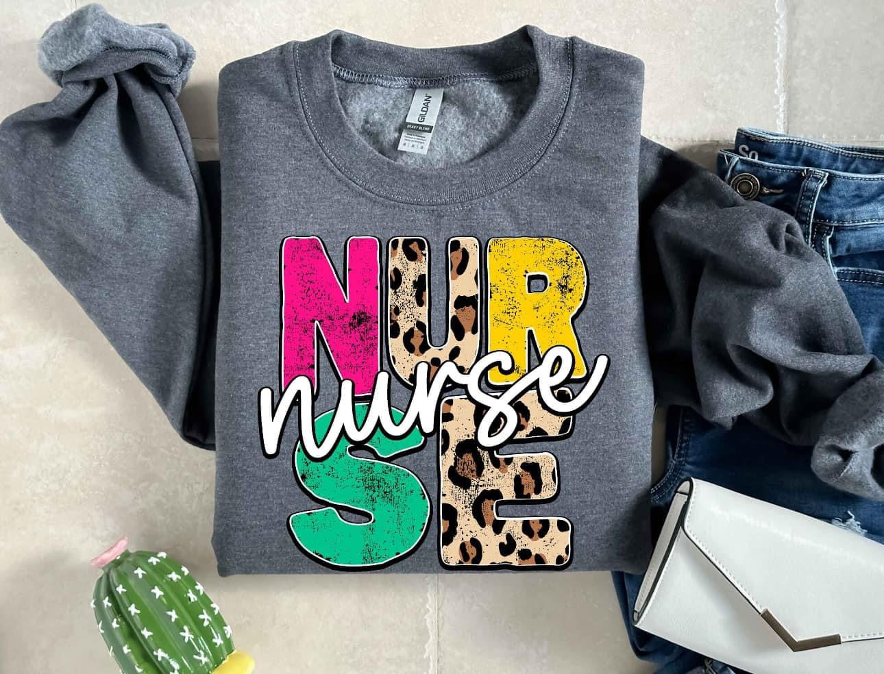 Cheetah Nurse Sweatshirt